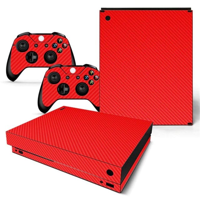 Stickers Xbox One X Carbone Rouge Stickers Mania
