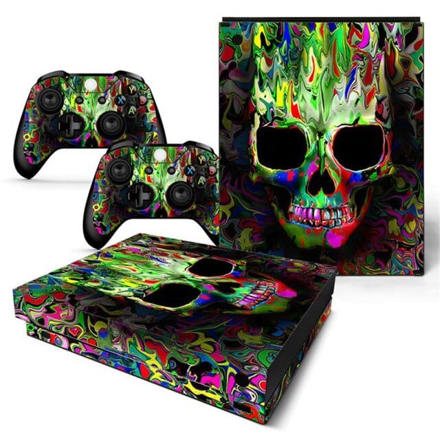 Stickers Xbox One X Skull Trippy Stickers Mania