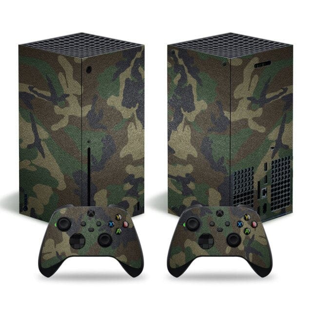 Stickers Xbox Series X<br> Camouflage Vert Stickers Mania