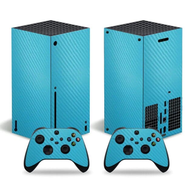 Stickers Xbox Series X<br> Carbone Bleu Stickers Mania